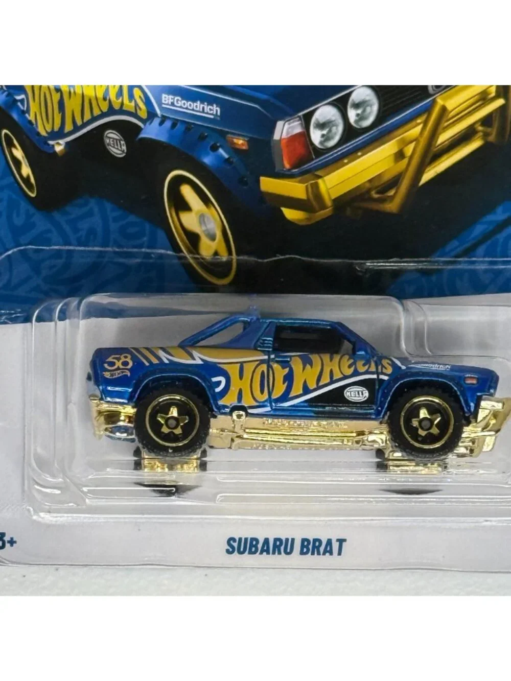Hot Wheels Subaru BRAT Blue Gold Pickup Truck Diecast Car New